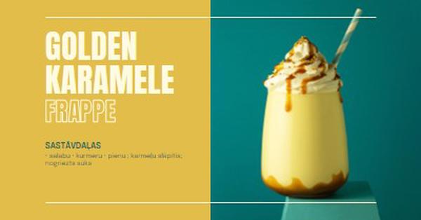 Golden caramel frappe yellow modern,simple,duotone