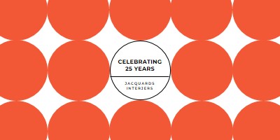 Celebrating 25 years orange modern-geometric-&-linear