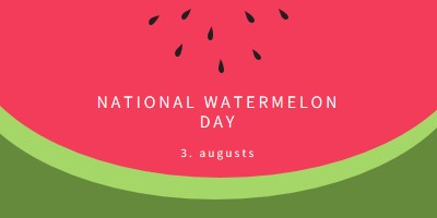 National Watermelon Day pink modern-simple