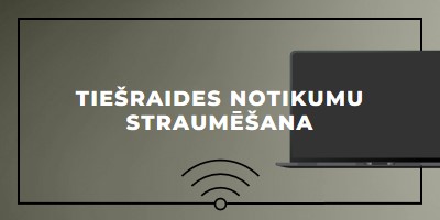 Tiešraides notikumu straumēšana gray modern-bold