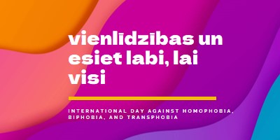 Honor International Day Against Homophobia purple modern-bold
