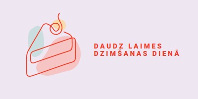 Daudz laimes dzimšanas dienā purple whimsical-line