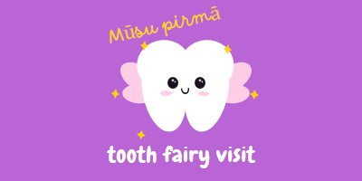 Apiet pirmos tooth fairy apmeklējiet purple whimsical-color-block