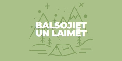 Balsojiet un laimēt green whimsical-line