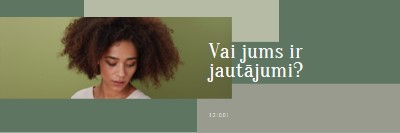 Vai jums ir jautājumi? green modern-simple