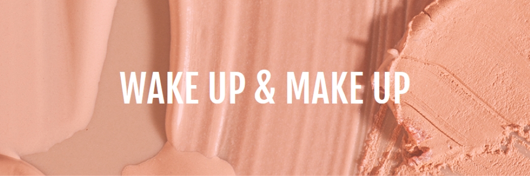 Wake up & make up pink modern-simple