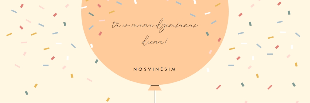 Dzimšanas dienas nosvinēsim yellow whimsical-line