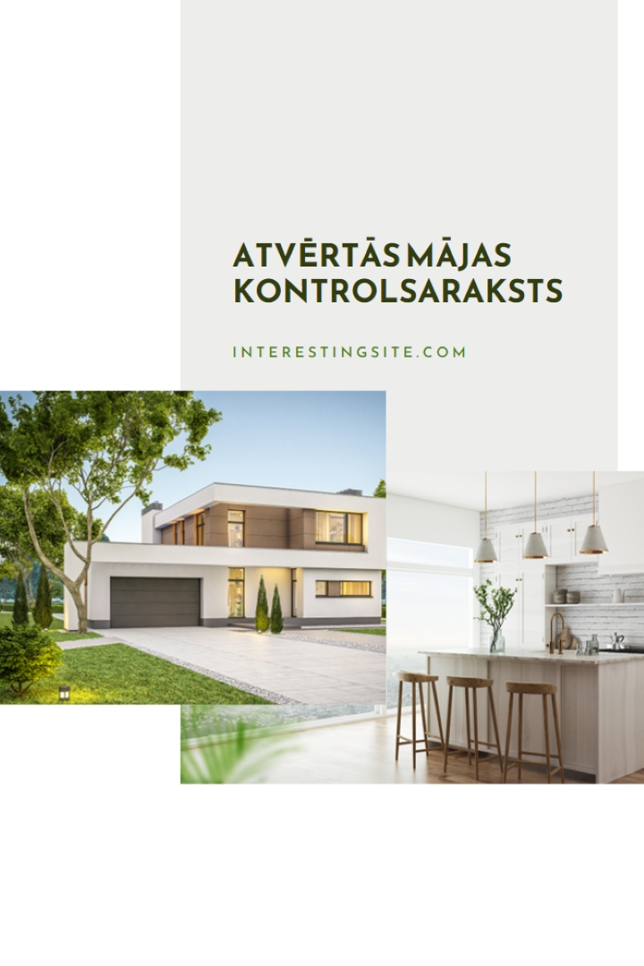 Atvērtās mājas kontrolsaraksts white modern-simple