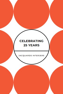 Celebrating 25 years orange modern-geometric-&-linear