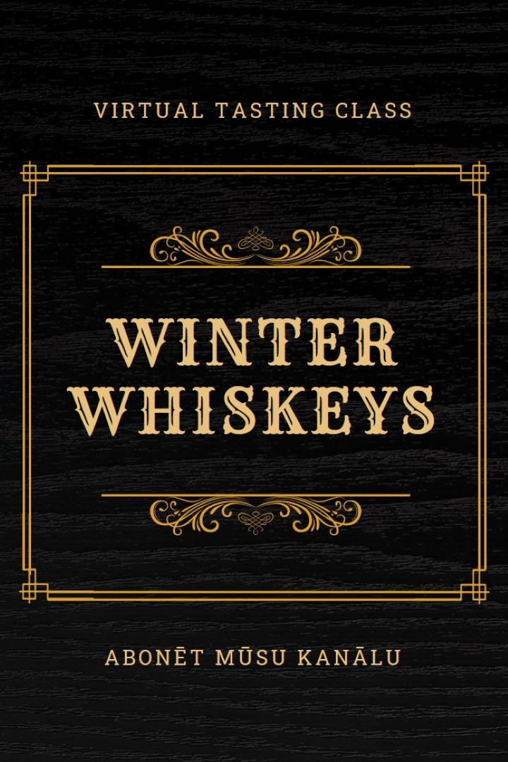Winter whiskeys black vintage-retro