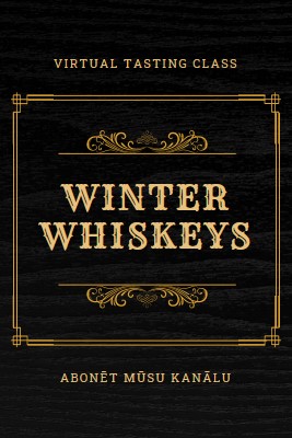 Winter whiskeys black vintage-retro