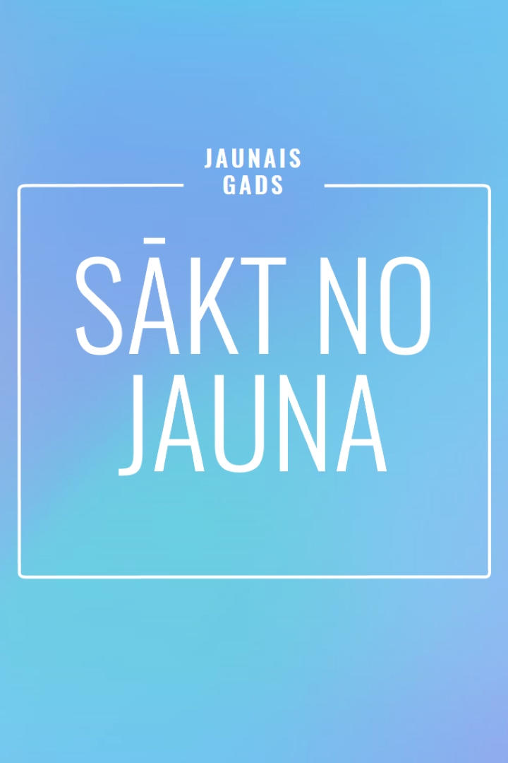 Jauna sākuma ekrāns blue modern-bold