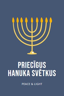 Hanukkah Sameach blue modern-simple