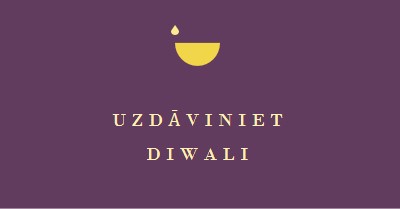 Diwali arti purple modern-simple