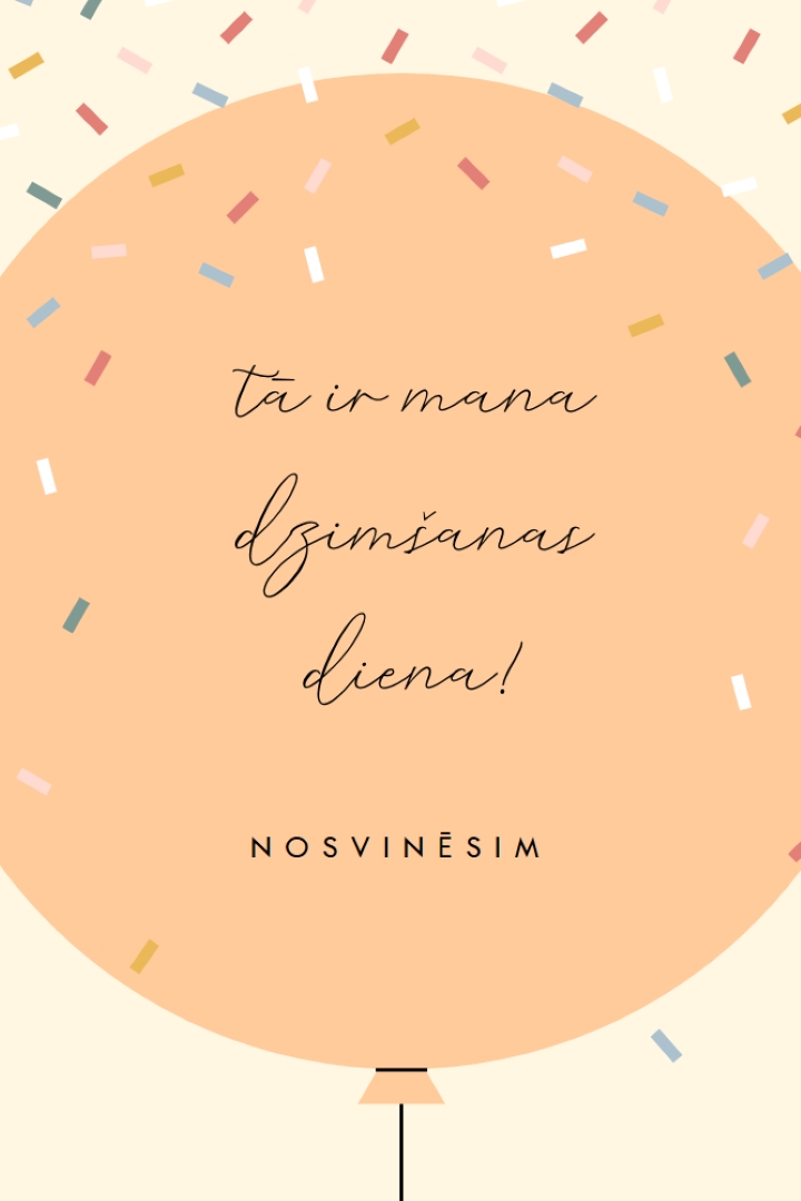 Dzimšanas dienas nosvinēsim yellow whimsical-line