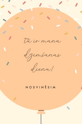 Dzimšanas dienas nosvinēsim yellow whimsical-line