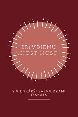 Brīvdienu nostāst red organic-simple