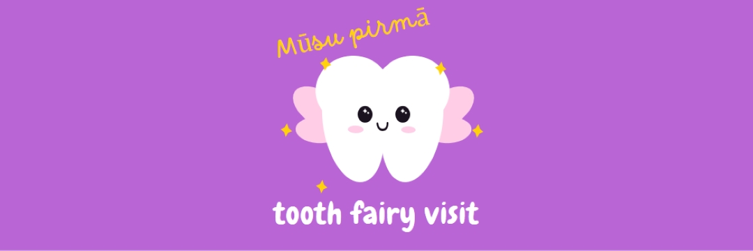 Apiet pirmos tooth fairy apmeklējiet purple whimsical-color-block