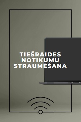 Tiešraides notikumu straumēšana gray modern-bold