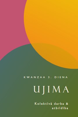 Kwanzaa 3. diena green modern-bold