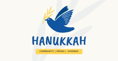 Hanukkah wishes white organic-simple