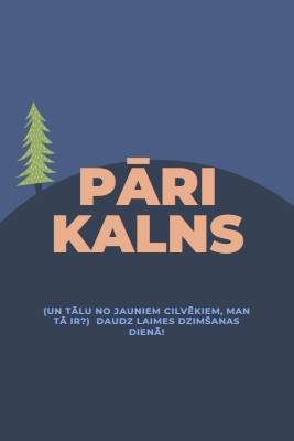 Pāri kalnam blue modern-bold