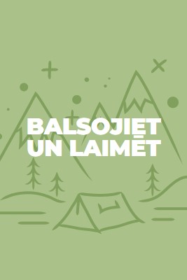 Balsojiet un laimēt green whimsical-line