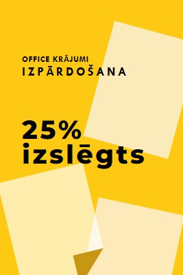 Office materiālu pārdošana yellow modern-color-block