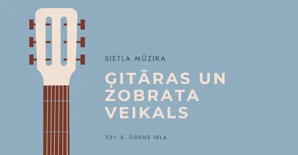 Jaunais gads, jauna ģitāra blue modern-simple