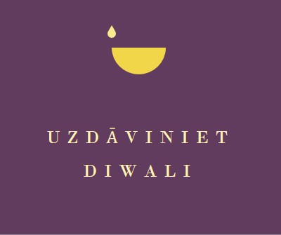 Diwali arti purple modern-simple