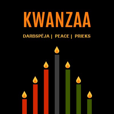 Kwanzaa wish black modern-color-block