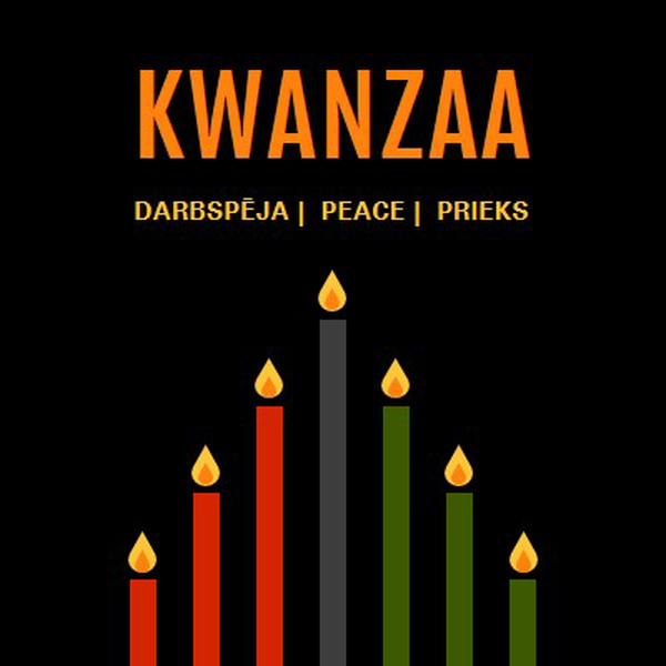 Kwanzaa wish black modern-color-block