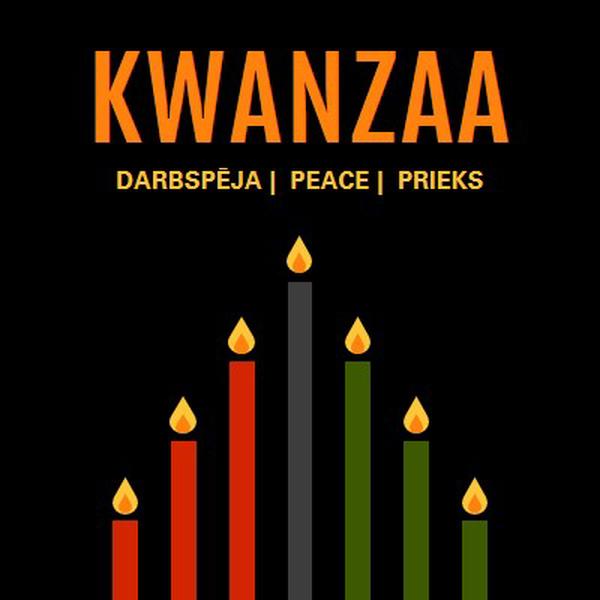 Kwanzaa wish black modern-color-block