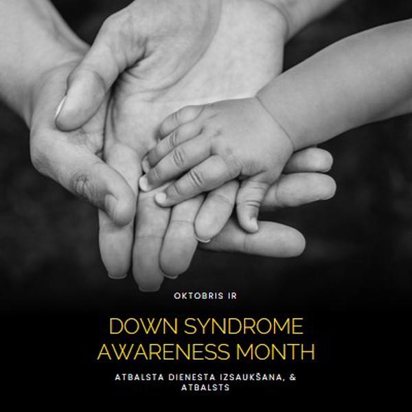 Down Syndrome Awareness Month black modern-simple