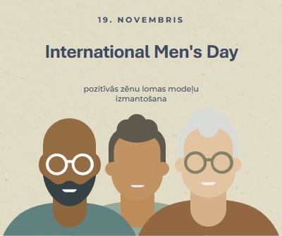 International Men's Day gray modern-color-block