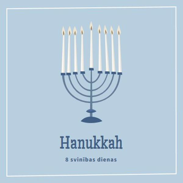 8 dienas Hanukkah blue organic-simple