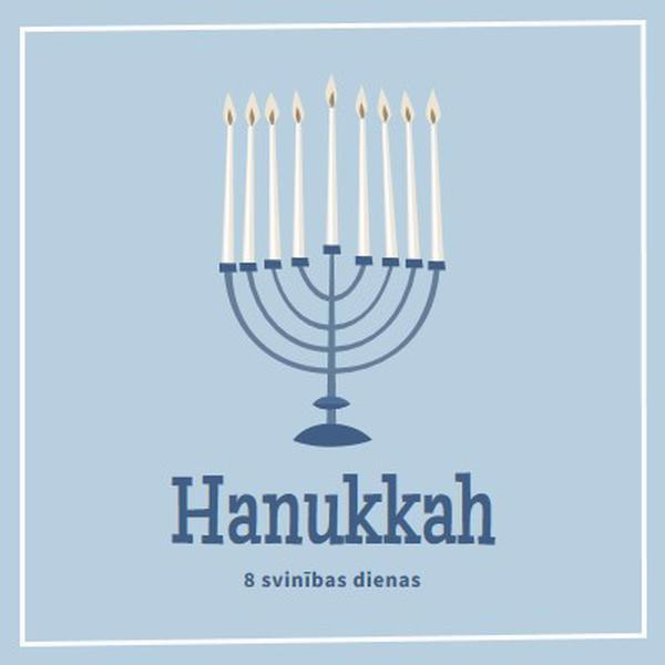 8 dienas Hanukkah blue organic-simple