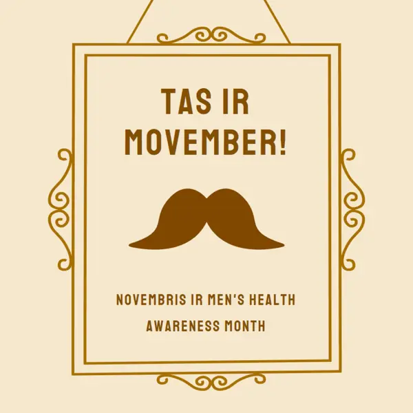 Mustaches (novembris) brown vintage-retro