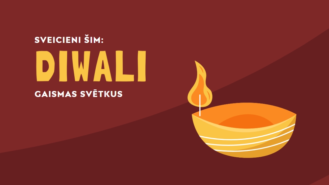 Apsveikuma lietojumprogramma Diwali red whimsical-color-block