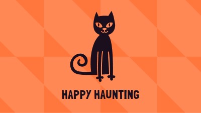 Happy haunting orange whimsical-color-block