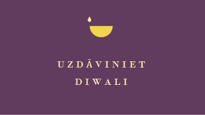 Diwali arti purple modern-simple