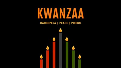 Kwanzaa wish black modern-color-block