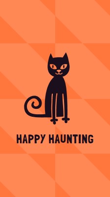 Happy haunting orange whimsical-color-block