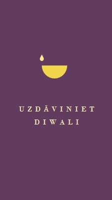 Diwali arti purple modern-simple