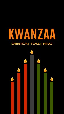 Kwanzaa wish black modern-color-block