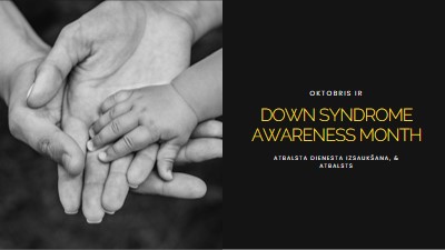 Down Syndrome Awareness Month black modern-simple