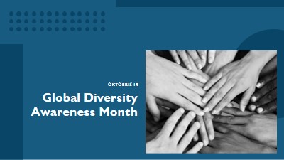 Global Diversity Awareness Month blue modern-geometric-&-linear