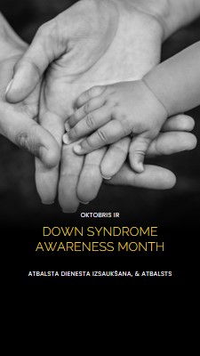 Down Syndrome Awareness Month black modern-simple