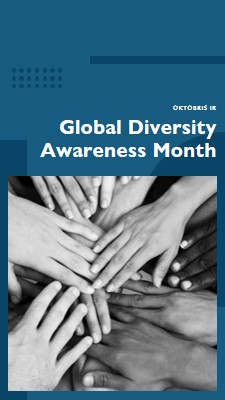 Global Diversity Awareness Month blue modern-geometric-&-linear