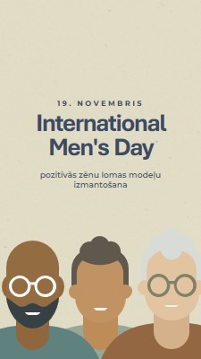 International Men's Day gray modern-color-block